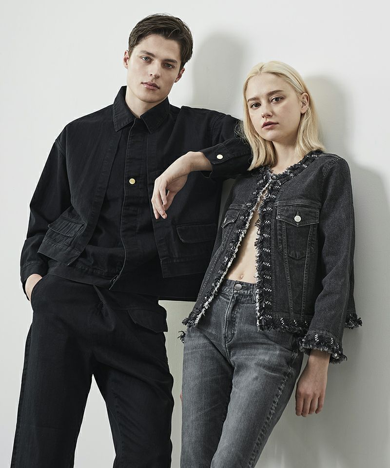 SLASH TACK PANTS _ BLACK | JAPAN DENIM