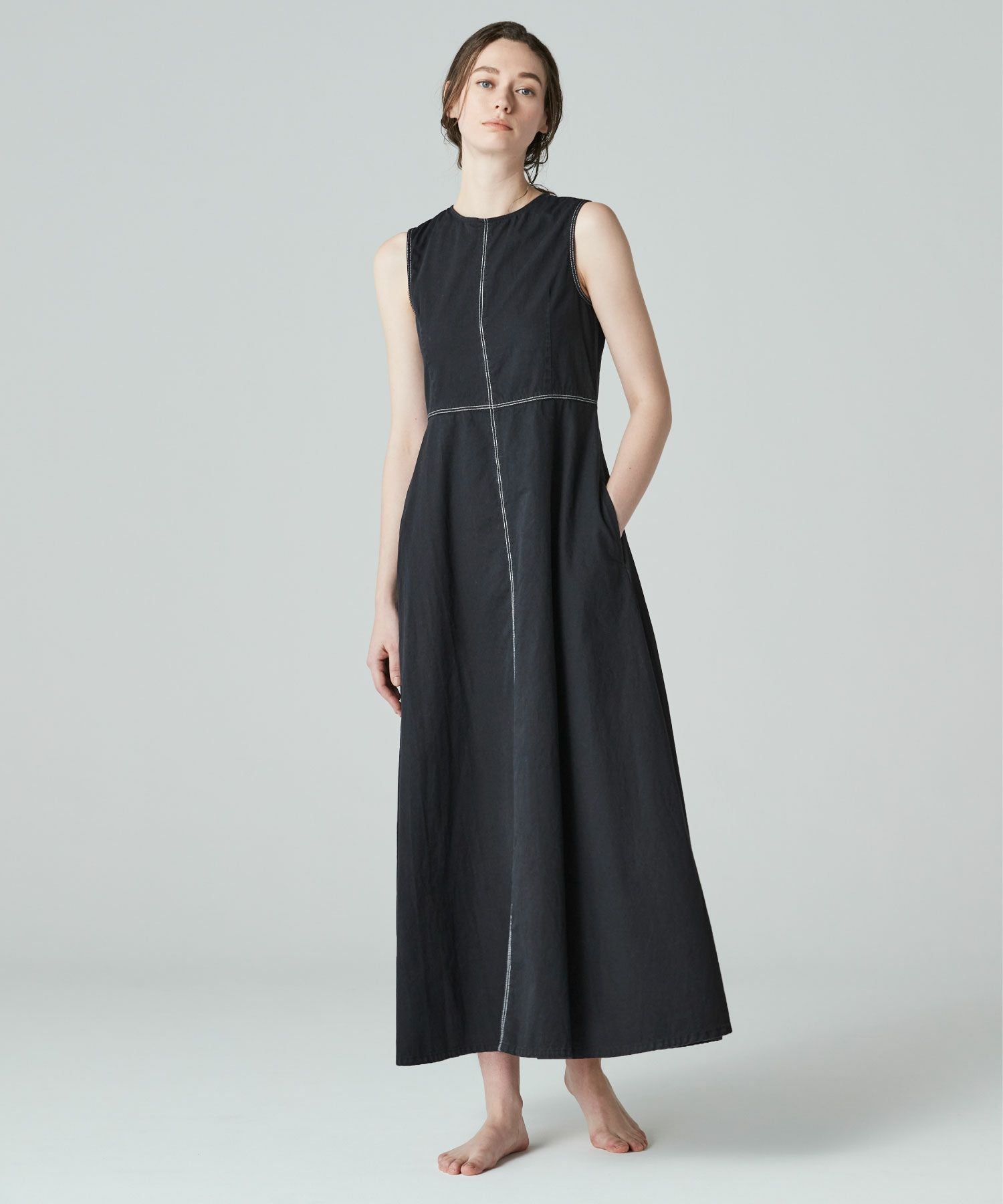 【美品】JAPANDENIM NO SLEEVE STITCH ONEPIECE NO SLEEVE STITCH ONEPIECE | JAPAN DENIM