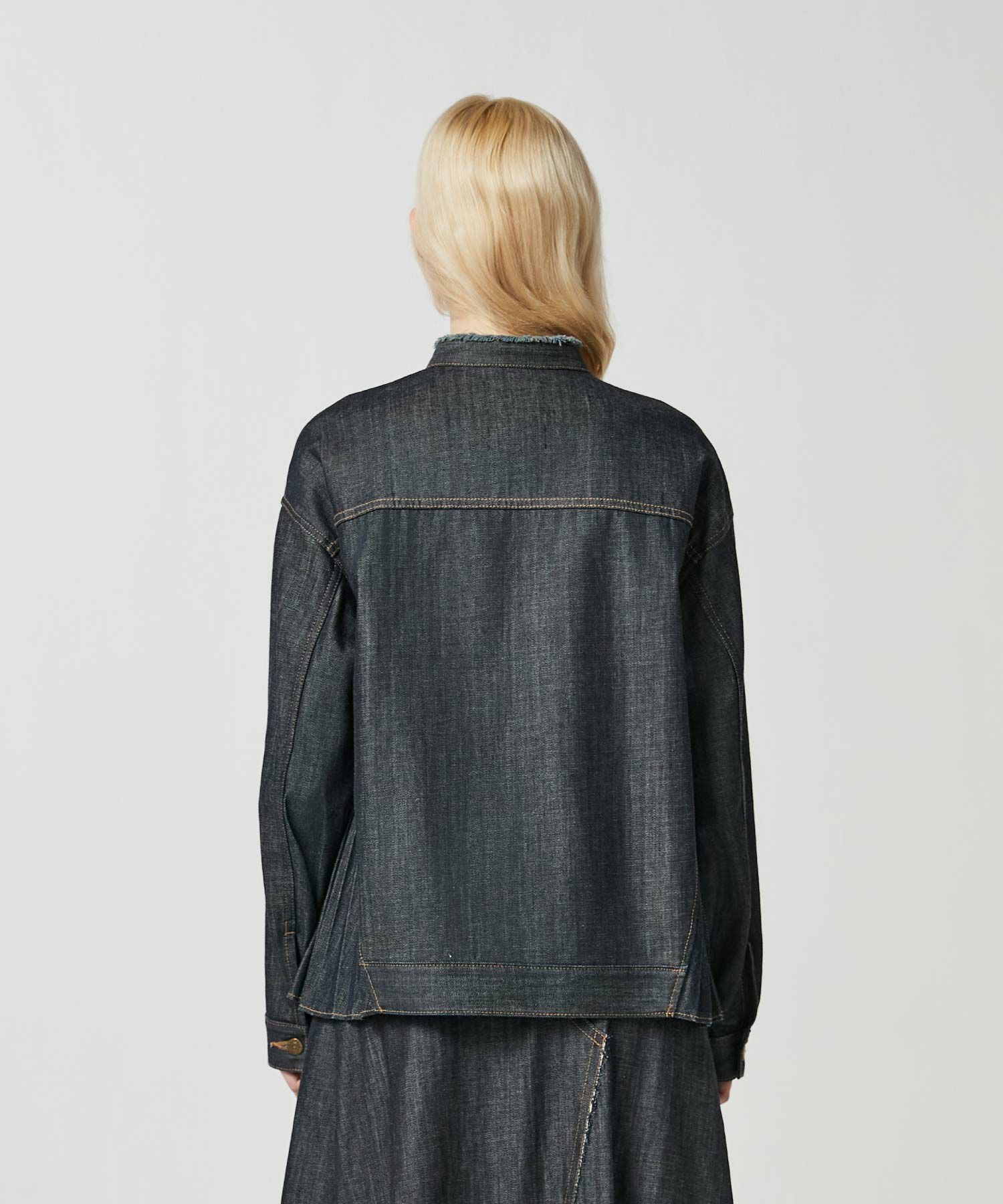 SIDE PLEATS DENIM JACKET | JAPAN DENIM